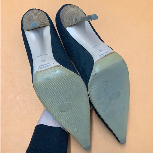 Miu Miu Black Canvas Heels - Picture 9 of 17